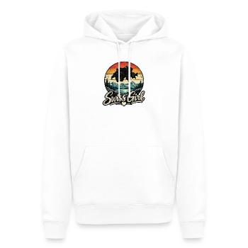 Swiss Girl Retro Look - Männer Premium Bio Hoodie - Weiß - Vorne - Nico (187cm)