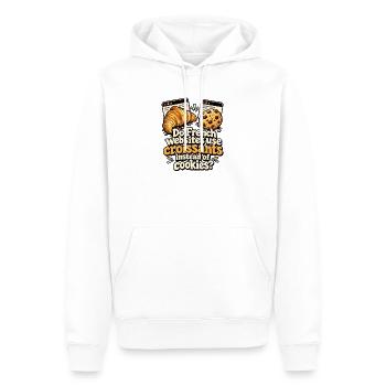 Croissants statt Cookies Parodie - Männer Premium Bio Hoodie - Weiß - Vorne - Nico (187cm)