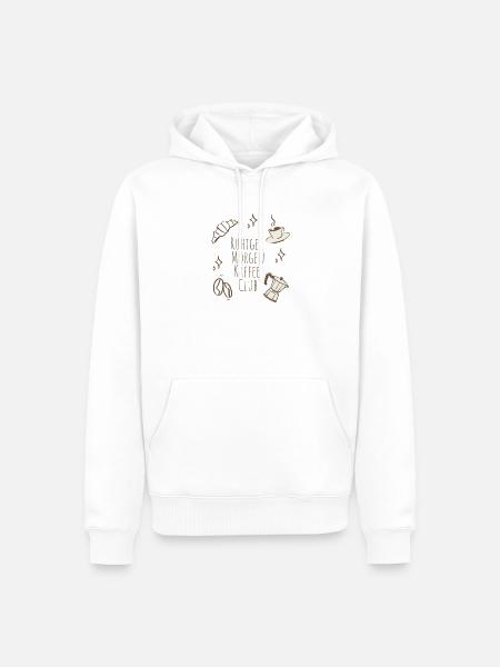 Ruhiger Morgen Kaffee Club - Männer Premium Bio Hoodie - Weiß