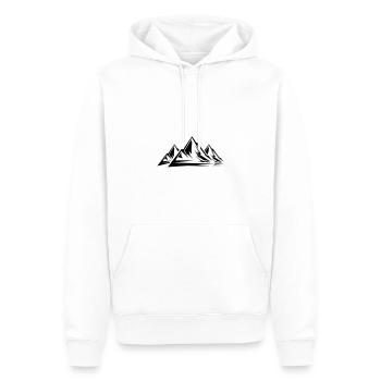 Mountains Symbol Icon - Männer Premium Bio Hoodie - Weiß - Vorne - Nico (187cm)