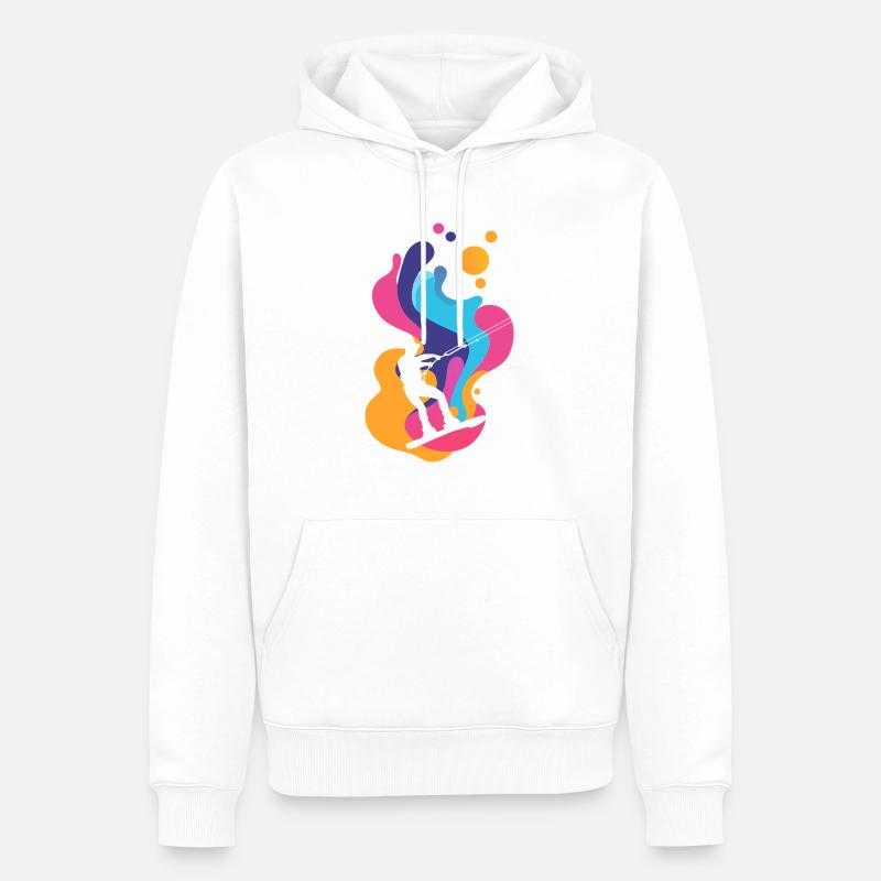 Wakeboarder Wakeboard - Sweat à capuche Premium bio Homme - blanc