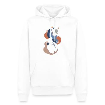 Karaoké Chorale Chant - Sweat à capuche Premium bio Homme - blanc - Devant - Nico (187cm)
