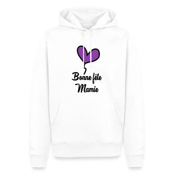 BONNE FÊTE MAMIE - Sweat à capuche Premium bio Homme - blanc - Devant - Nico (187cm)
