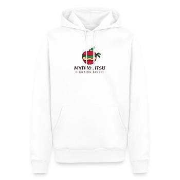 MYTHO JITSU FIGHTING SPIRIT - Sweat à capuche Premium bio Homme - blanc - Devant - Nico (187cm)