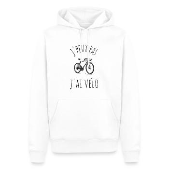 I can't I have a bike - Men’s Premium Organic Hoodie - white - Front - Nico (187cm)
