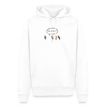 Vögel Lustig fliegen Wifi - Deutsch - Männer Premium Bio Hoodie - Weiß - Vorne - Nico (187cm)