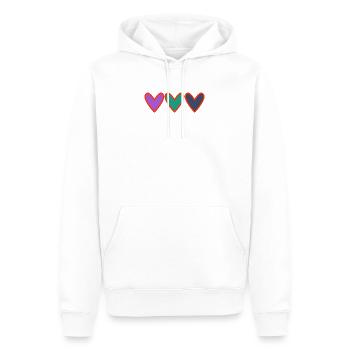 OMA. MUTTERTAG. ALLES GUTE ZUM OMA-TAG. ICH LIEBE DICH - Männer Premium Bio Hoodie - Weiß - Vorne - Nico (187cm)