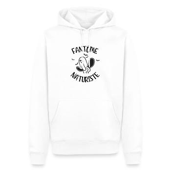 fantôme naturiste - Sweat à capuche Premium bio Homme - blanc - Devant - Nico (187cm)