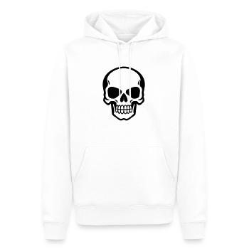 Schädel - Männer Premium Bio Hoodie - Weiß - Vorne - Nico (187cm)