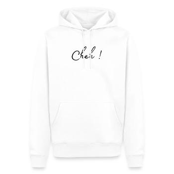 Cheh ! - Sweat à capuche Premium bio Homme - blanc - Devant - Nico (187cm)