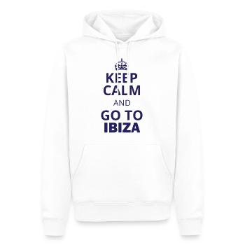 Ibiza - Männer Premium Bio Hoodie - Weiß - Vorne - Nico (187cm)