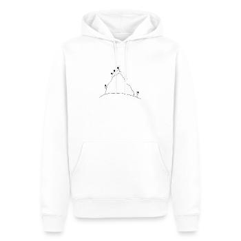Mont Stickman - Sweat à capuche Premium bio Homme - blanc - Devant - Nico (187cm)