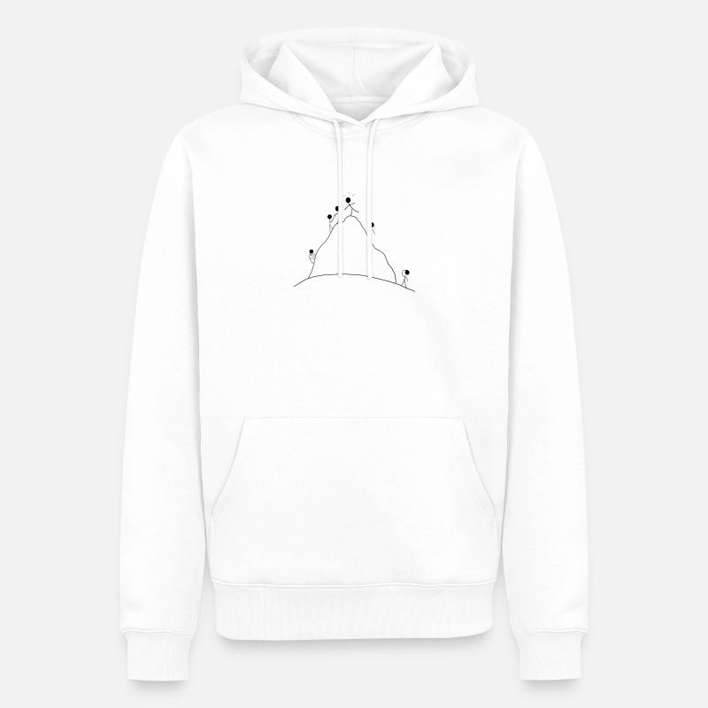Mont Stickman - Sweat à capuche Premium bio Homme - blanc