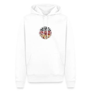 German precision: - Men’s Premium Organic Hoodie - white - Front - Nico (187cm)
