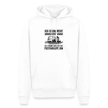 Ich schnarche nicht ich träume Pistenraupe Ski - Männer Premium Bio Hoodie - Weiß - Vorne - Nico (187cm)