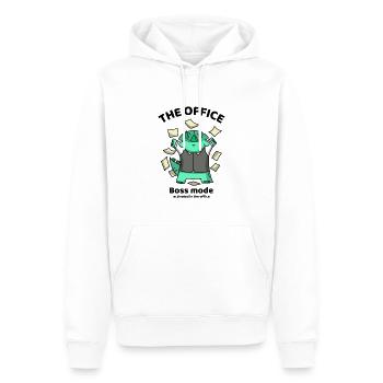 Activated in the office - The office - Männer Premium Bio Hoodie - Weiß - Vorne - Nico (187cm)