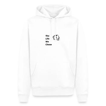 Motivation - Männer Premium Bio Hoodie - Weiß - Vorne - Nico (187cm)