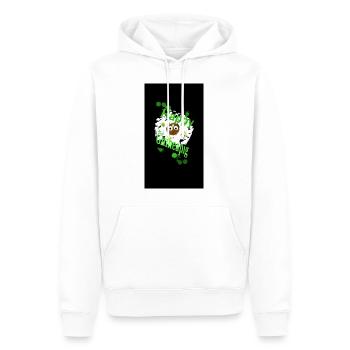 The Design mit the (Meer)Schwein - Männer Premium Bio Hoodie - Weiß - Vorne - Nico (187cm)