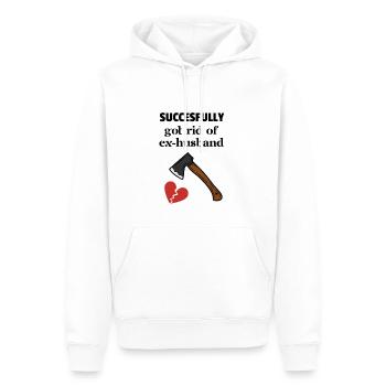 Axt Exmann - ex-husband - axe - shirt - Männer Premium Bio Hoodie - Weiß - Vorne - Nico (187cm)