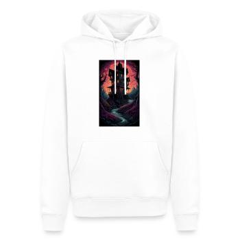 Maison d’horreur effrayante et effrayante - Sweat à capuche Premium bio Homme - blanc - Devant - Nico (187cm)