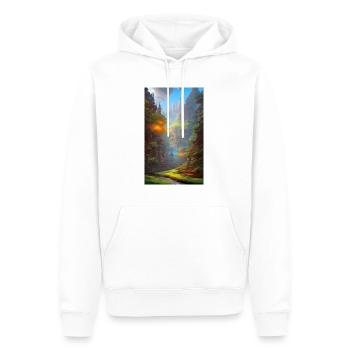 Scène exotique et abstraite de la civilisation de la nature - Sweat à capuche Premium bio Homme - blanc - Devant - Nico (187cm)