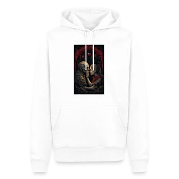 Un amour douloureux au-delà de la vie - Sweat à capuche Premium bio Homme - blanc - Devant - Nico (187cm)