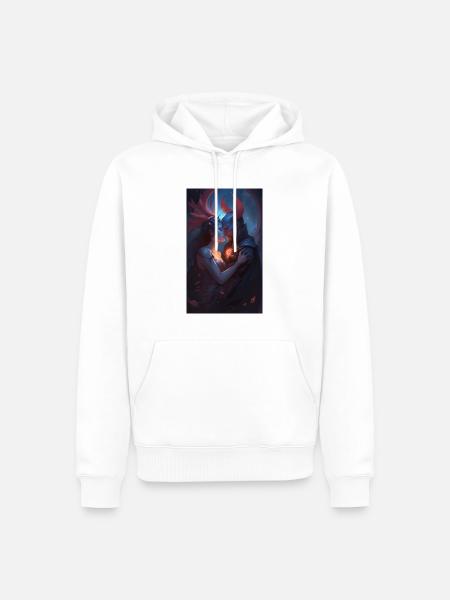 Demons Fantasy love scene - Men’s Premium Organic Hoodie - white
