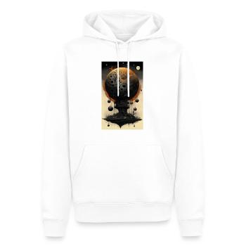 Structure sphérique sombre - Sweat à capuche Premium bio Homme - blanc - Devant - Nico (187cm)