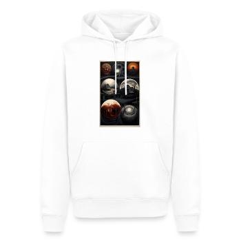 7 globes d’horreur - Sweat à capuche Premium bio Homme - blanc - Devant - Nico (187cm)