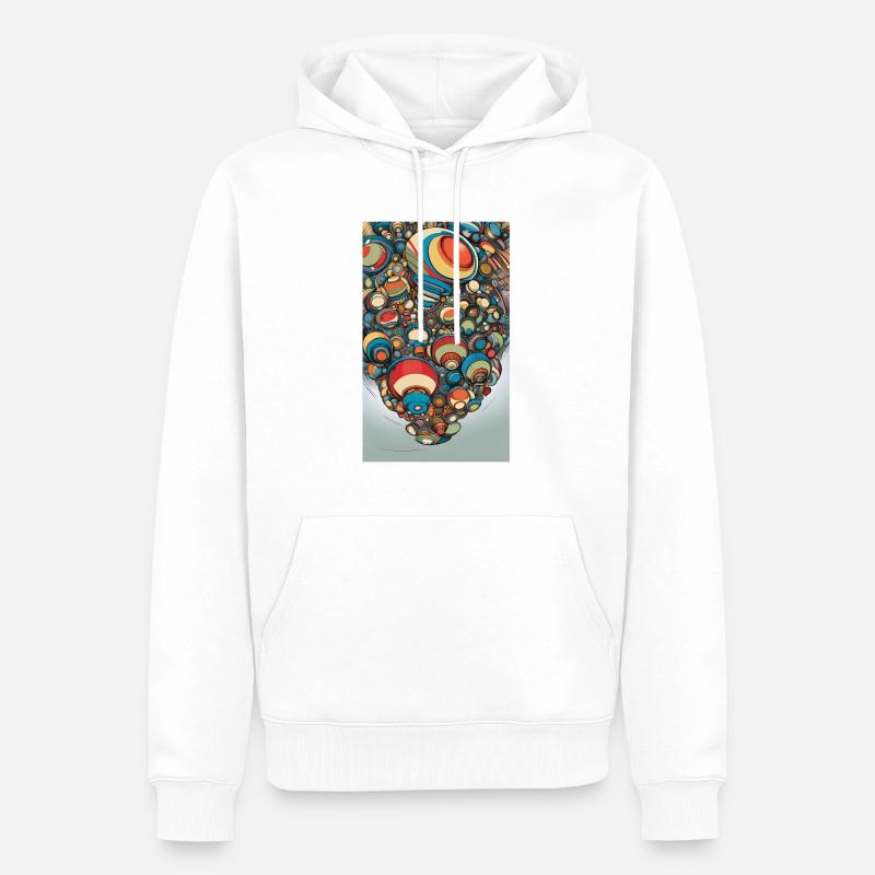 Abstrakte Karikatur von Tech-Sphären - Männer Premium Bio Hoodie - Weiß