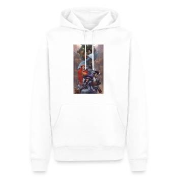 Portrait de famille de groupe ai - Sweat à capuche Premium bio Homme - blanc - Devant - Nico (187cm)