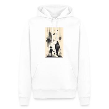 Alleinerziehender Vater und Sohn Ink-Familie - Männer Premium Bio Hoodie - Weiß - Vorne - Nico (187cm)