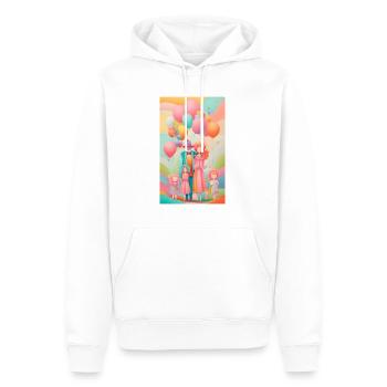 Portrait de famille sans âge pastel - Sweat à capuche Premium bio Homme - blanc - Devant - Nico (187cm)
