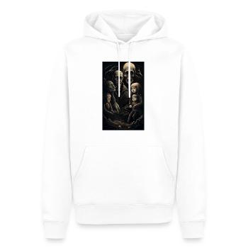 La famille de l’horreur à travers le temps et le temps - Sweat à capuche Premium bio Homme - blanc - Devant - Nico (187cm)