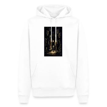 Spooky family gathering - Men’s Premium Organic Hoodie - white - Front - Nico (187cm)