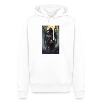 Dunkles Fantasy-Familienporträt - Männer Premium Bio Hoodie - Weiß - Vorne - Nico (187cm)
