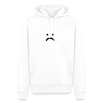Trauriges Gesicht - Männer Premium Bio Hoodie - Weiß - Vorne - Nico (187cm)