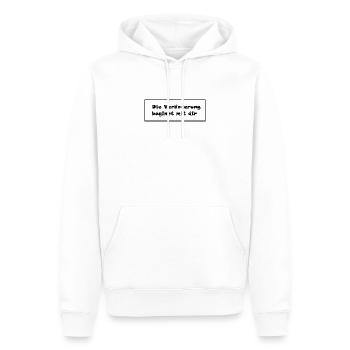 Die Veränderung beginnt mit dir - Männer Premium Bio Hoodie - Weiß - Vorne - Nico (187cm)