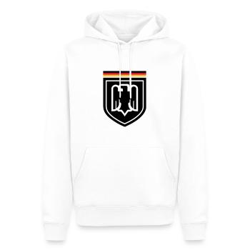 Deutschland Adler Abzeichen 01 - Männer Premium Bio Hoodie - Weiß - Vorne - Nico (187cm)