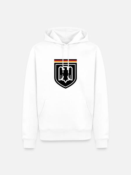Germany Eagle Badge 01 - Men’s Premium Organic Hoodie - white