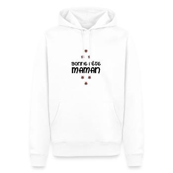 SCHÖNEN MUTTERTAG. Mama. MUTTERTAG. ICH LIEBE DICH - Männer Premium Bio Hoodie - Weiß - Vorne - Nico (187cm)
