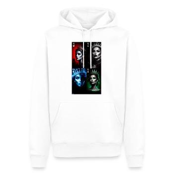 Rigged Poker - Carré de dames - Sweat à capuche Premium bio Homme - blanc - Devant - Nico (187cm)
