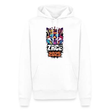 Zrce 2025 Renard des Fêtes - Sweat à capuche Premium bio Homme - blanc - Devant - Nico (187cm)