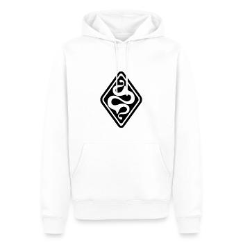 Latene keltisches Symbol schwarz weiß - Männer Premium Bio Hoodie - Weiß - Vorne - Nico (187cm)