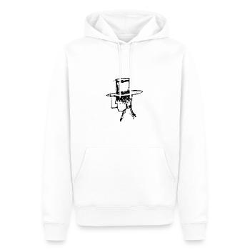 Top Hat Silhouette Portrait - Männer Premium Bio Hoodie - Weiß - Vorne - Nico (187cm)