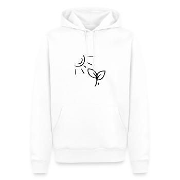 Pflanze Zeichnung Natur Skizze schwarz - Männer Premium Bio Hoodie - Weiß - Vorne - Nico (187cm)