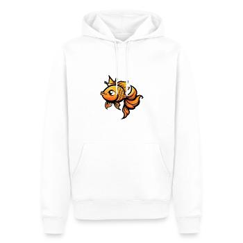 Couronne de bande dessinée Goldfish - Sweat à capuche Premium bio Homme - blanc - Devant - Nico (187cm)