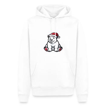 Noël de l’ours polaire - Sweat à capuche Premium bio Homme - blanc - Devant - Nico (187cm)