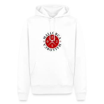 Mallorca 2025 Palme - Männer Premium Bio Hoodie - Weiß - Vorne - Nico (187cm)