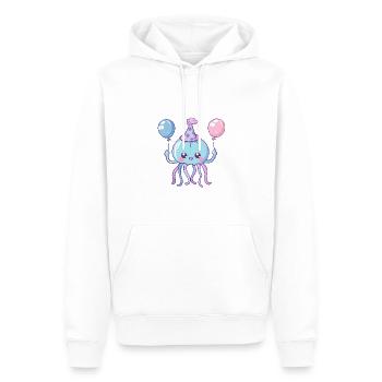 Méduse Anniversaire Bébé - Sweat à capuche Premium bio Homme - blanc - Devant - Nico (187cm)
